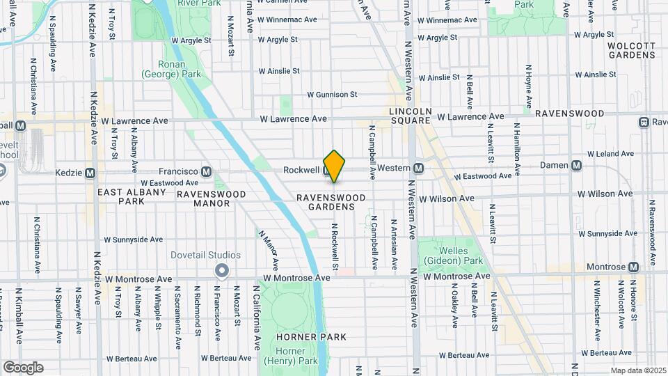 4621 N Rockwell St Map and Location Details