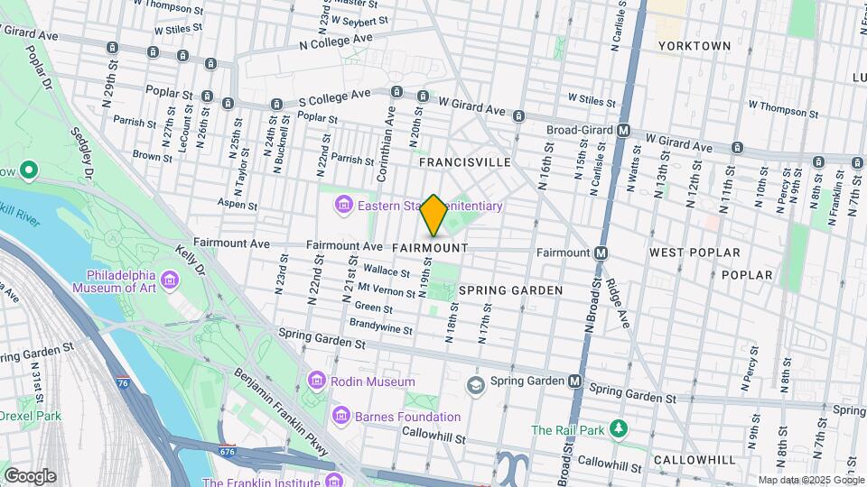 19th and Fairmount Mapa y Detalles de la Ubicación