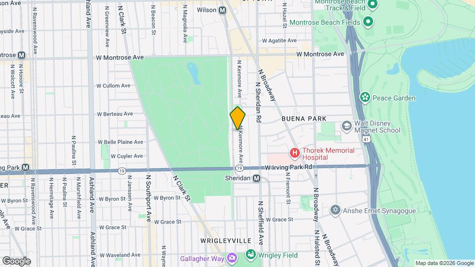 4104 N Kenmore Ave, Unit 2S Map and Location Details