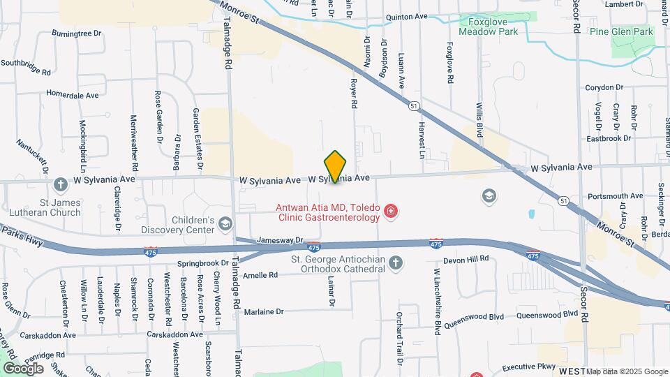 4011 W Sylvania Ave Map and Location Details