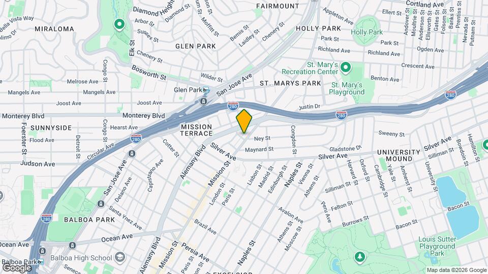 4192 Mission St Mapa y Detalles de la Ubicación