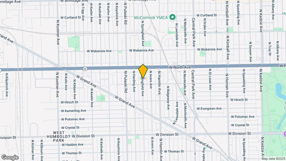 1521 N Springfield Ave Map and Location Details
