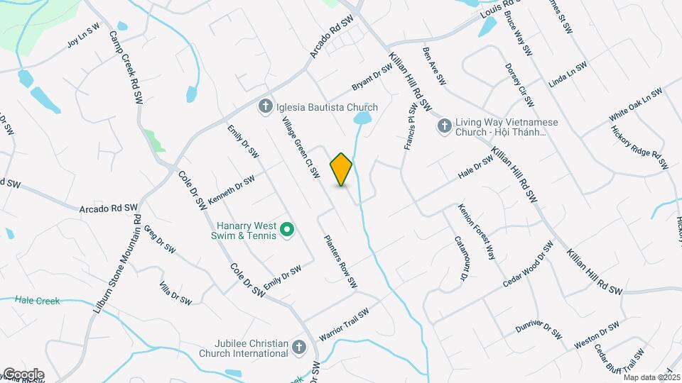 634 Village Creek Dr SW Map and Location Details
