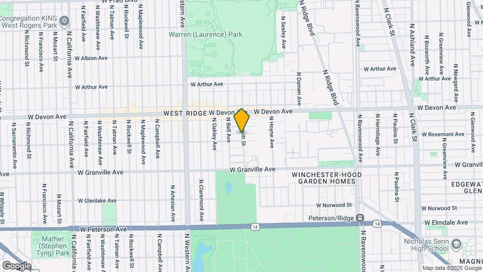 6304 N Leavitt St Map and Location Details