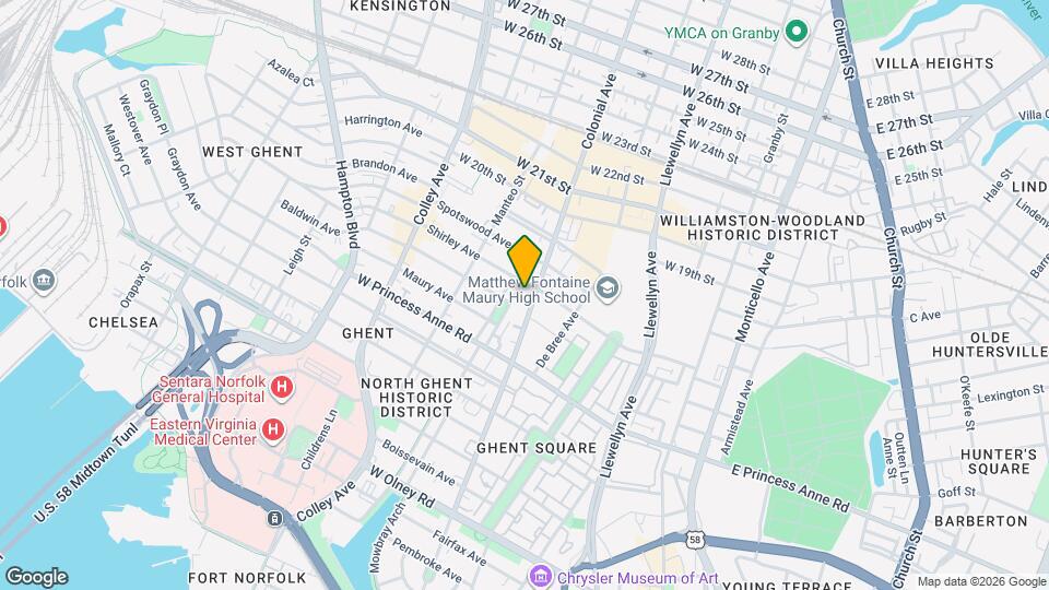 1411 Colonial Ave Map and Location Details