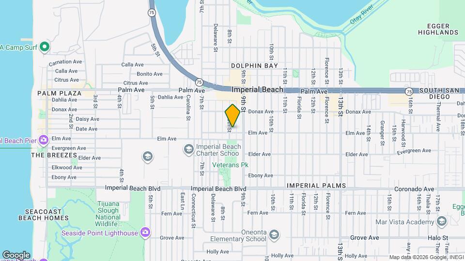 838 Elm Ave Map and Location Details