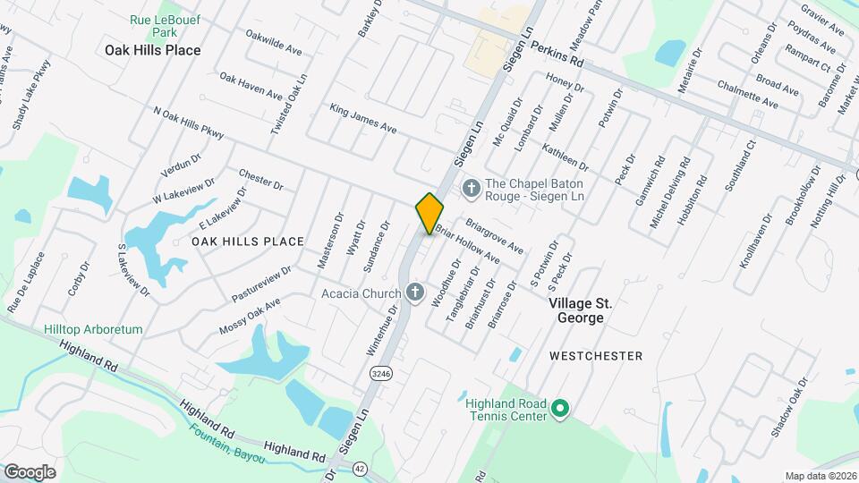 9821 Siegen Ln Map and Location Details