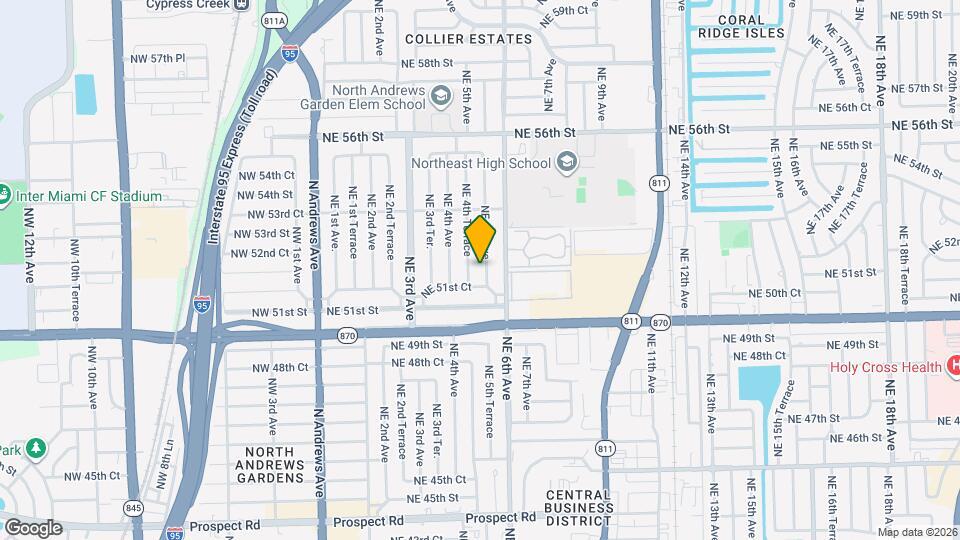 5157 NE 5th Ave Map and Location Details