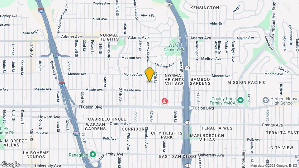 4435-4439 Cherokee Ave Map and Location Details