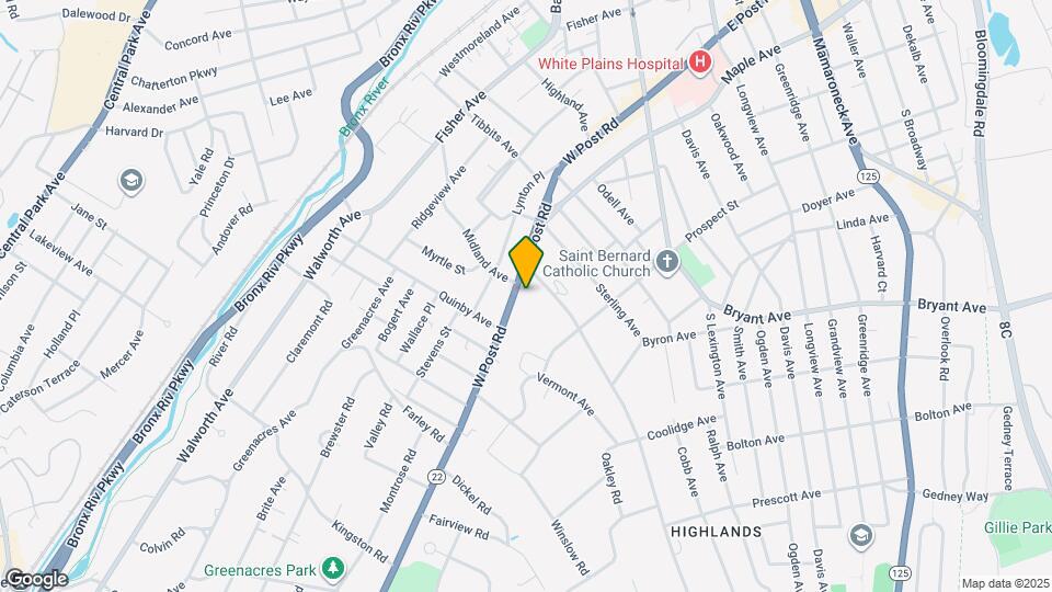 205 W Post Rd Map and Location Details