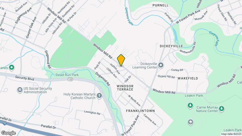 5503 Windsor Mill Rd Map and Location Details