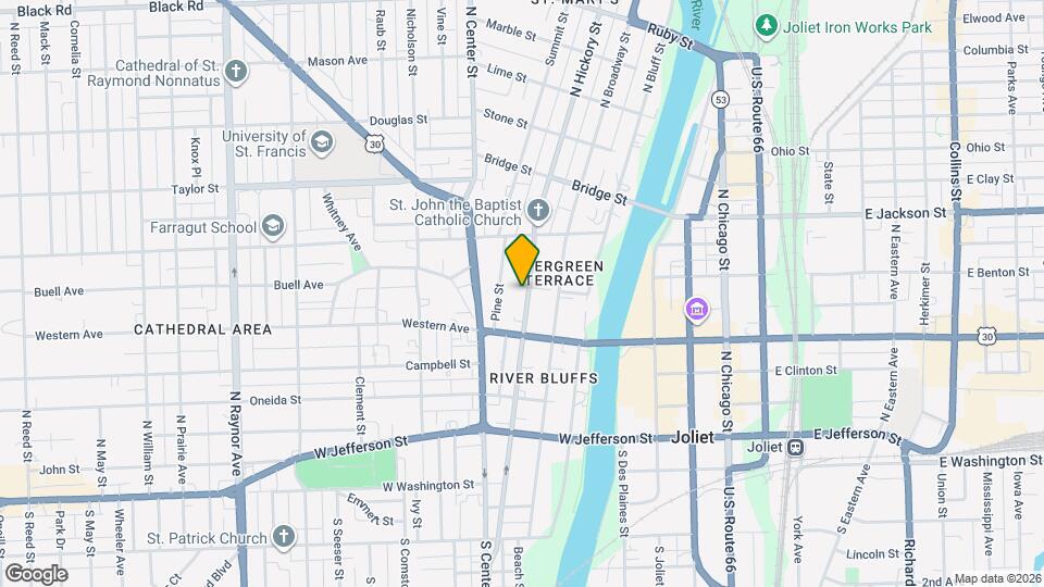 319 N Hickory St Mapa y Detalles de la Ubicación