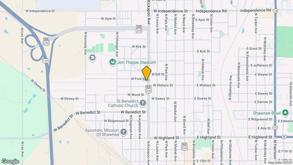 810 N Kickapoo Ave Map and Location Details