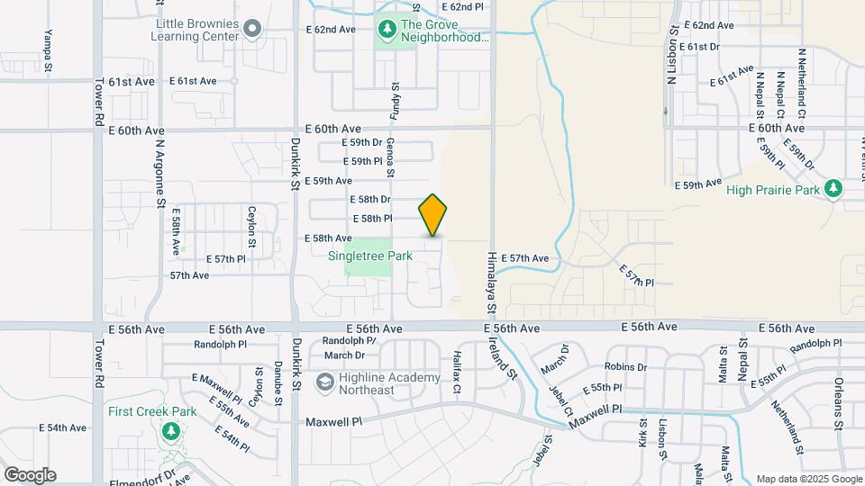 5765 N Genoa Way Map and Location Details
