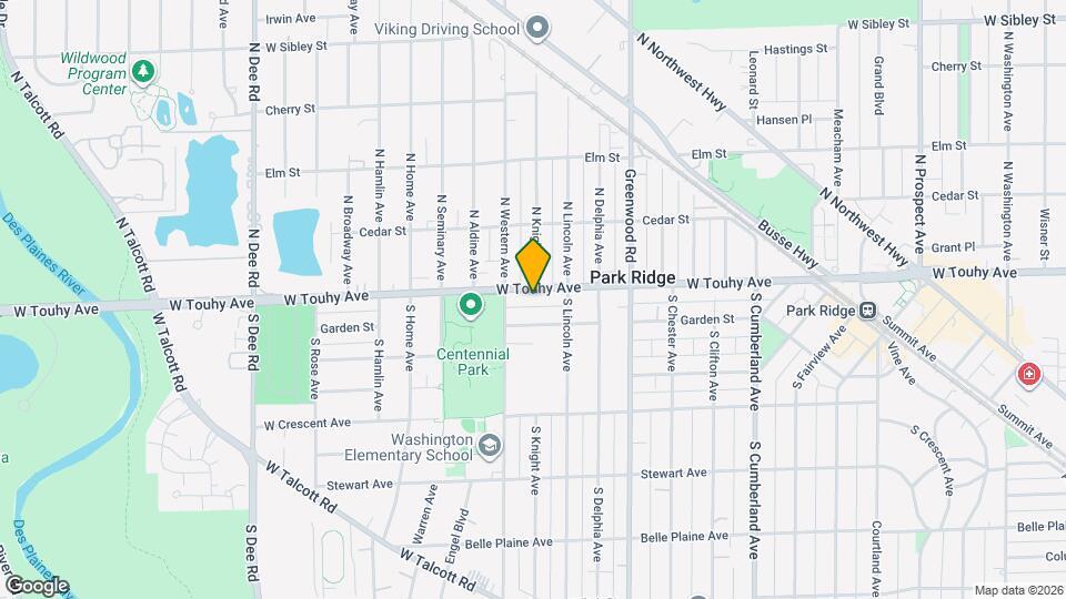 1425 W Touhy Ave Map and Location Details