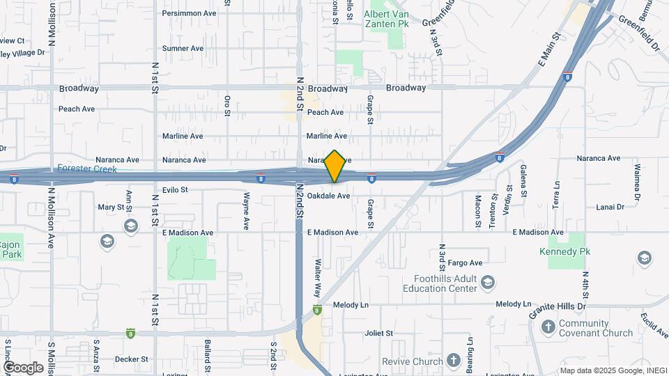 1352 Oakdale Ave Map and Location Details
