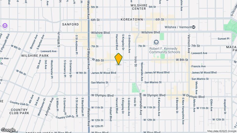 826 S Harvard Blvd Map and Location Details
