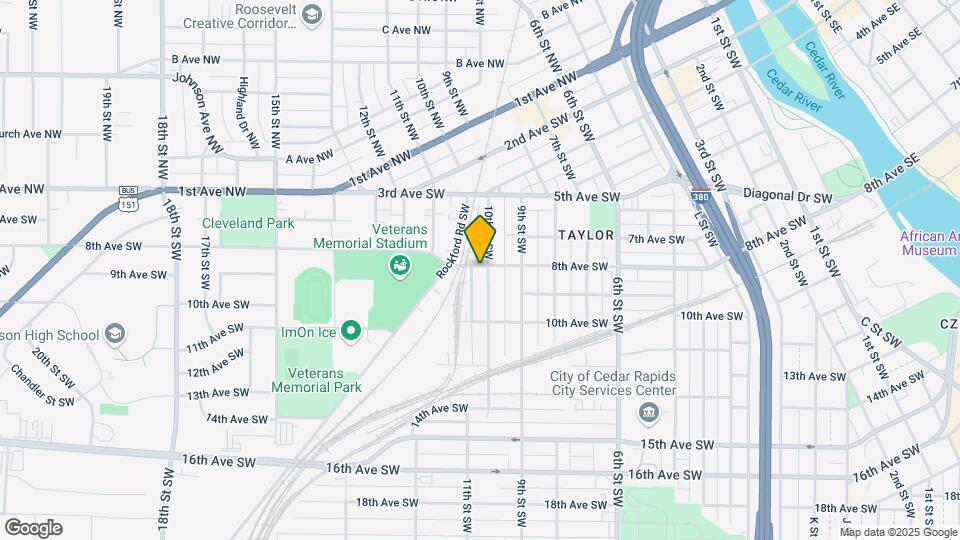 800 10th St SW Map and Location Details