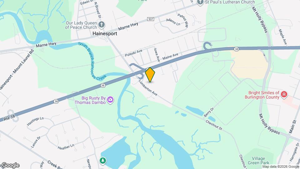 509 Hainesport Lumberton Rd Map and Location Details