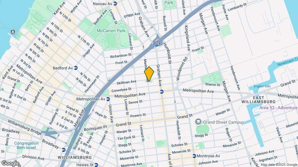 338 Manhattan Ave Map and Location Details