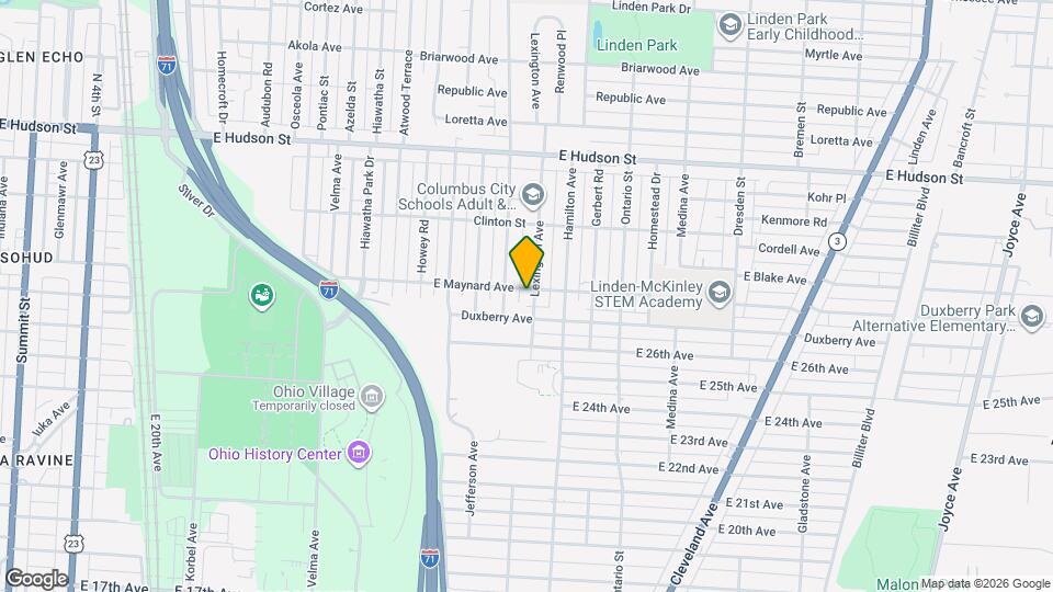 2173 Lexington Ave Map and Location Details