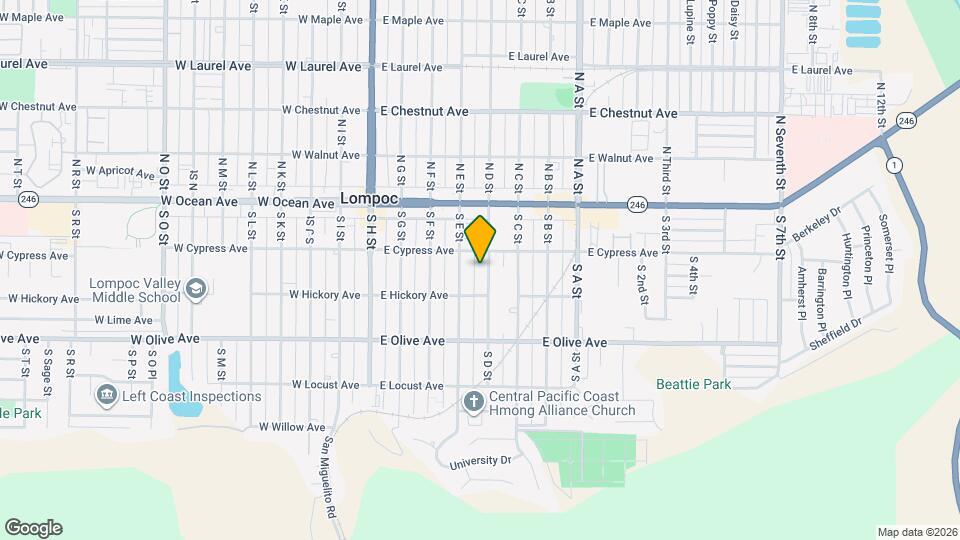 215 S D St Map and Location Details