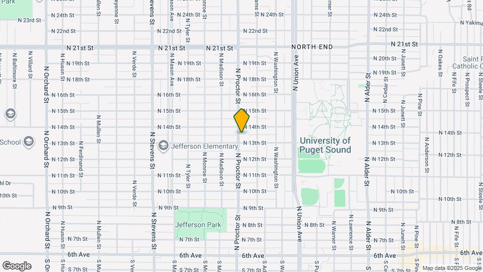 1307 N Proctor St Map and Location Details