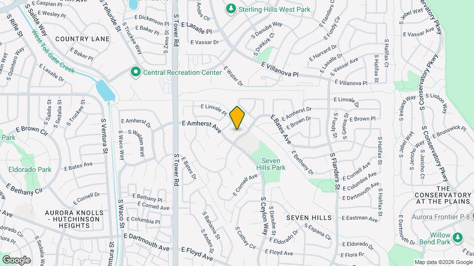 18969 E Linvale Pl Map and Location Details