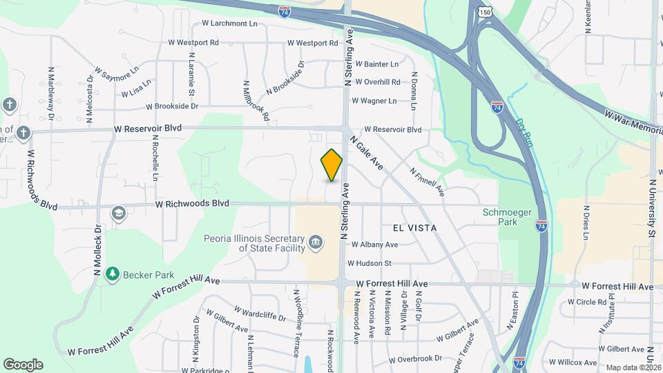 3422 N Rockwood Rd Map and Location Details