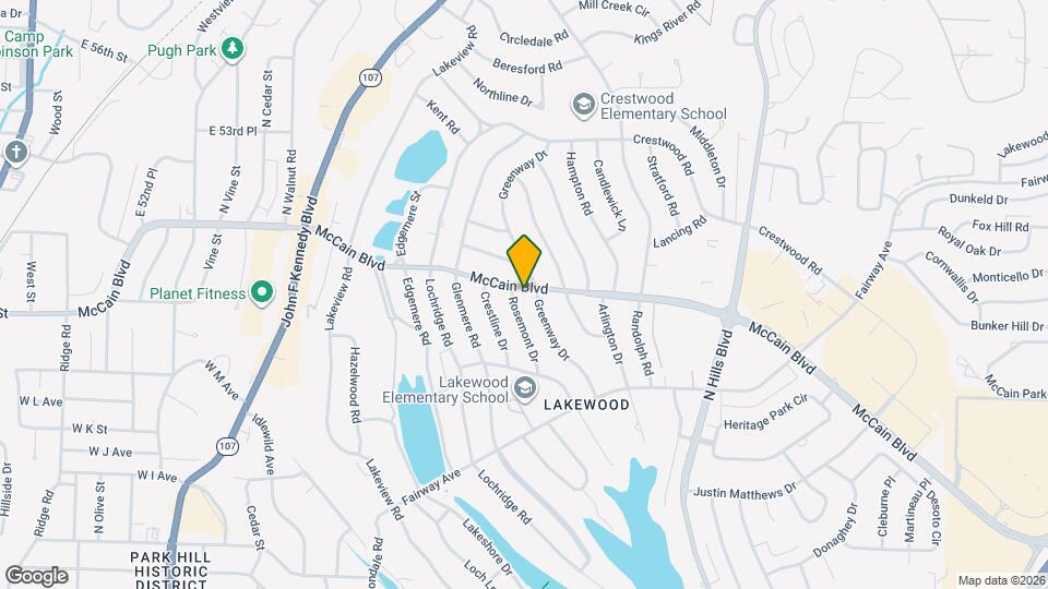 1822 McCain Blvd Map and Location Details