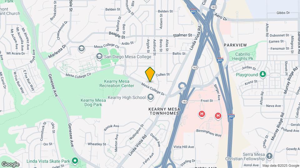 7434 Mesa College Dr Map and Location Details