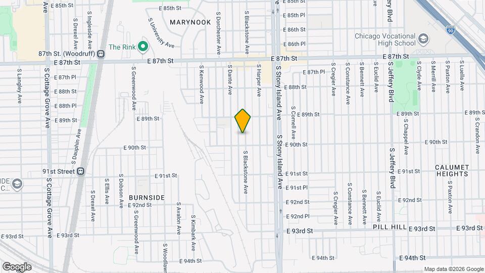 8938 S Blackstone Ave, Unit Blackstone Property Mapa y Detalles de la Ubicación