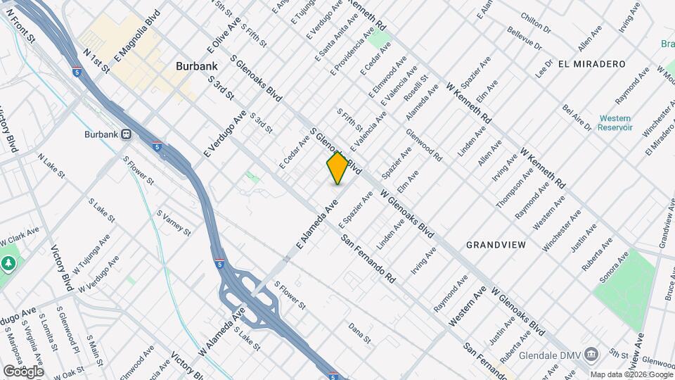 301 E Alameda Ave Map and Location Details