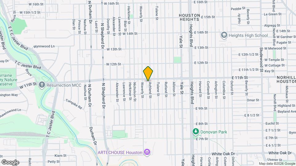 1043 Ashland St Map and Location Details