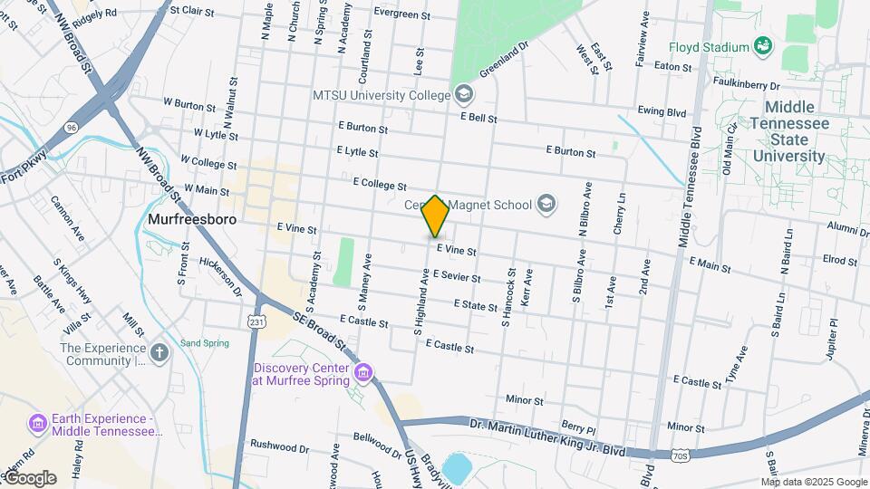 117 S Highland Ave Map and Location Details