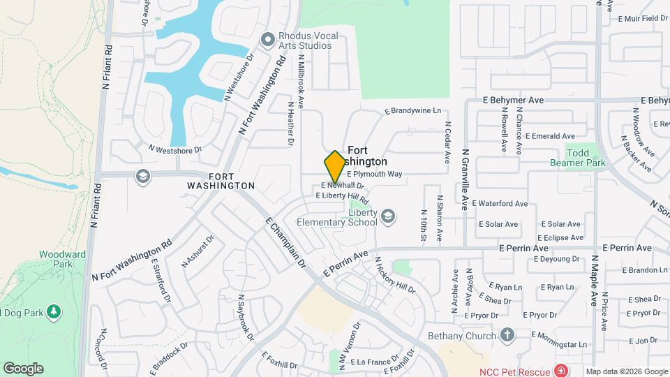 1103 E Newhall Dr Map and Location Details