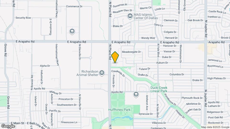 736 N Plano Rd Map and Location Details