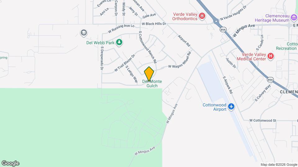 1825 W Desert Willow Dr Map and Location Details
