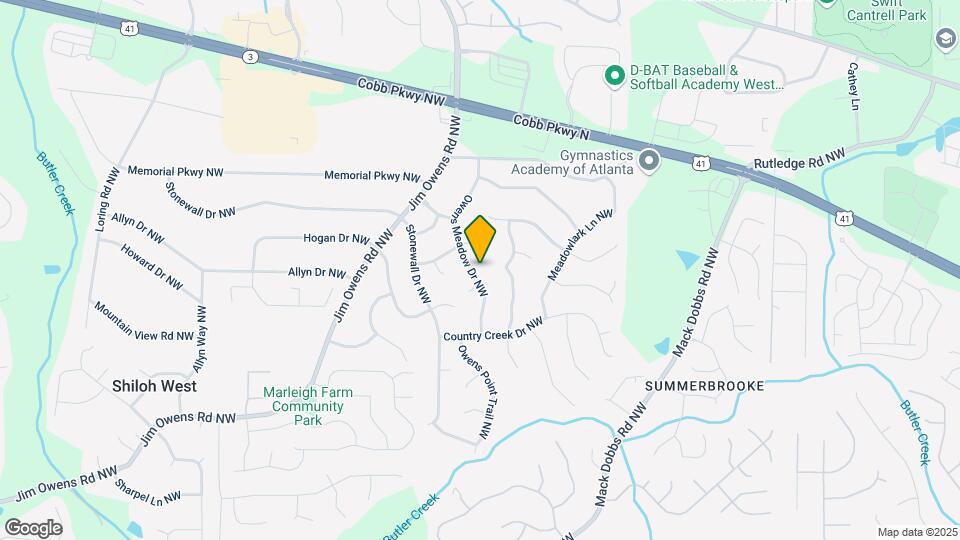 2972 Owens Meadow Dr NW Map and Location Details