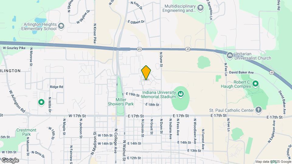 1726 N Lincoln St Map and Location Details