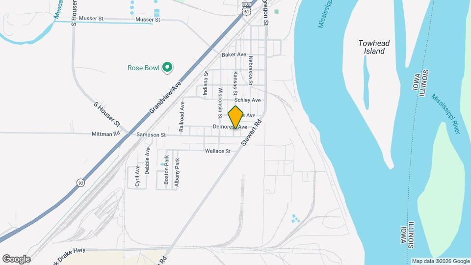 1608 Kansas St Map and Location Details