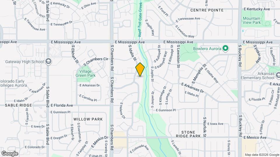 1332 S Idalia St Map and Location Details