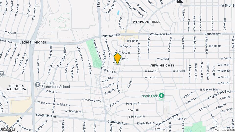 6109 Overhill Dr Map and Location Details
