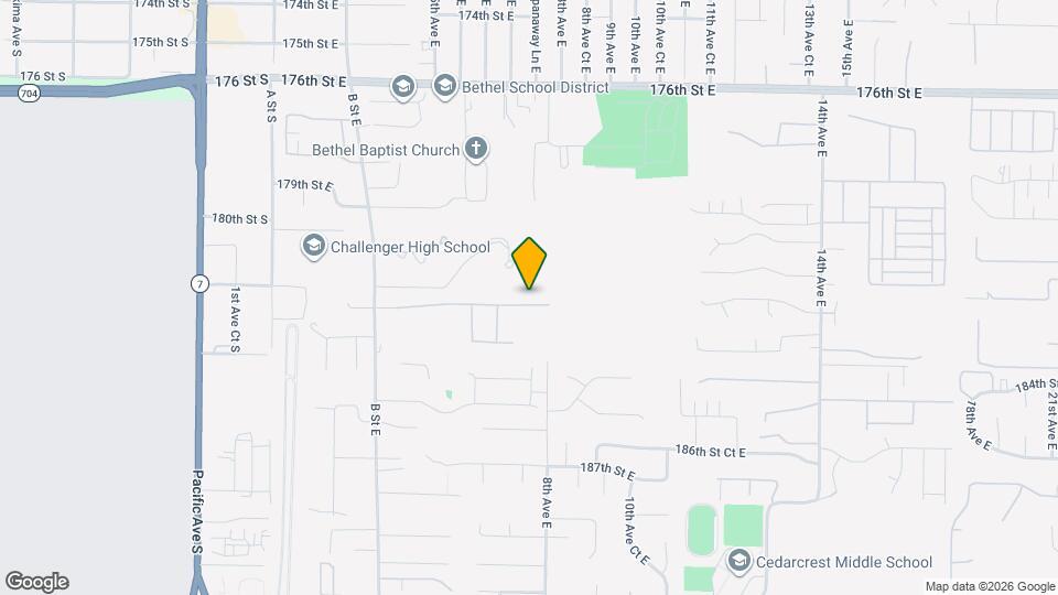 709 182nd St E Map and Location Details