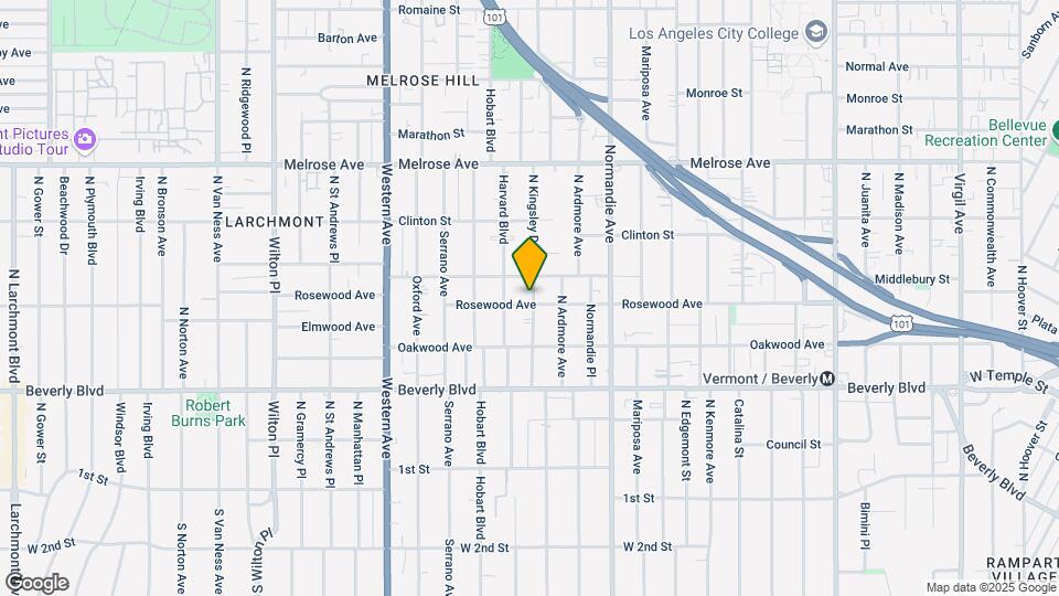 453 N Kingsley Dr Map and Location Details