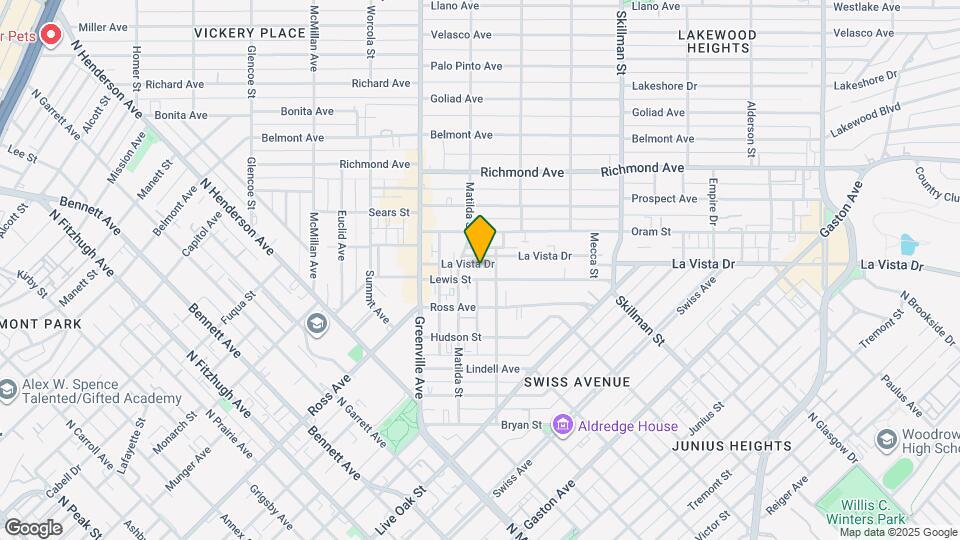 5812 La Vista Dr Map and Location Details