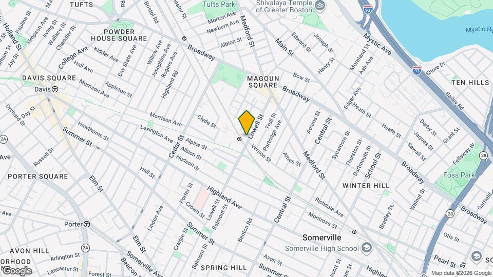 282 Lowell St, Unit 1 Mapa y Detalles de la Ubicación