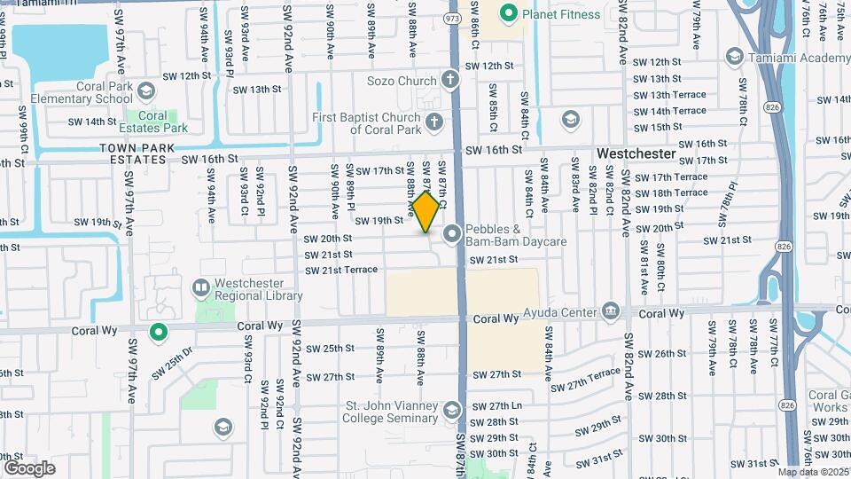 8760 SW 20th St Map and Location Details