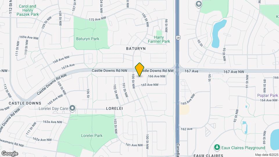 16587-16100 100 St NW Map and Location Details