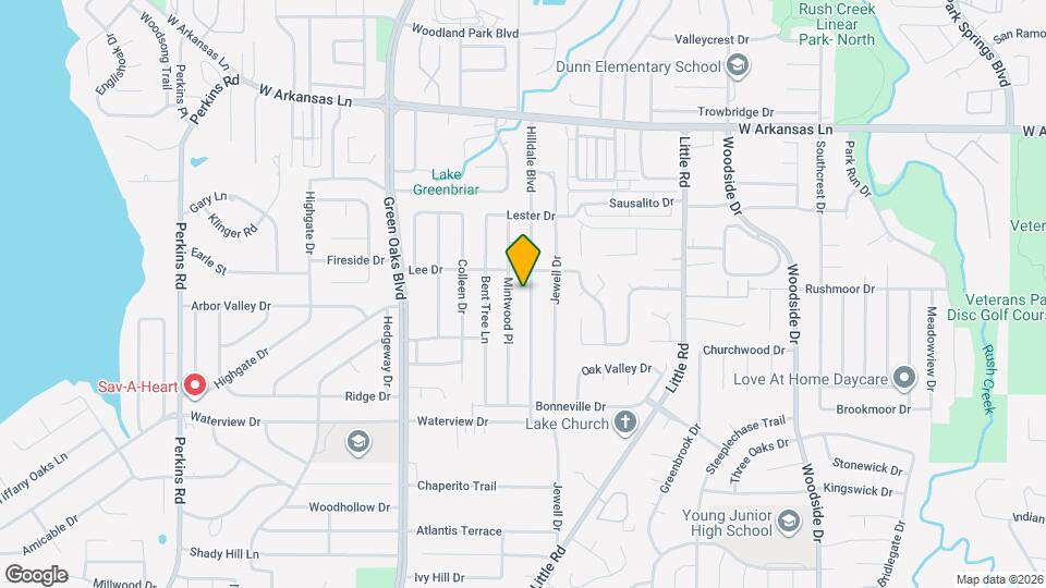 2606 Hilldale Blvd Map and Location Details